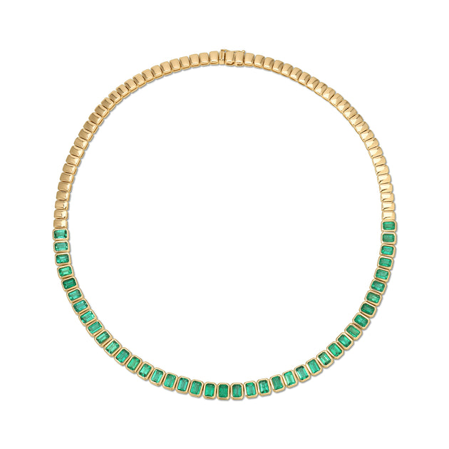 anita ko EMERALD CUT BEZEL EMERALD CHOKER