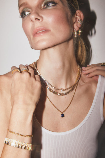 Anita Ko EMERALD CUT BLUE SAPPHIRE PENDANT