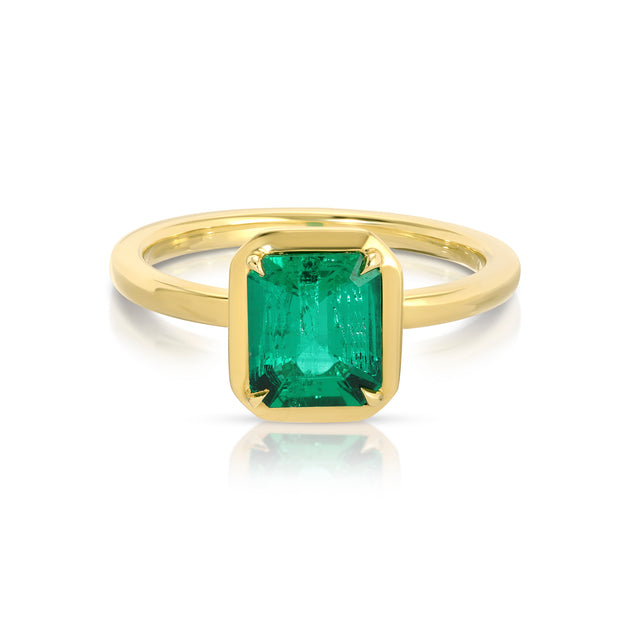 anita ko EMERALD CUT COLOMBIAN EMERALD RING