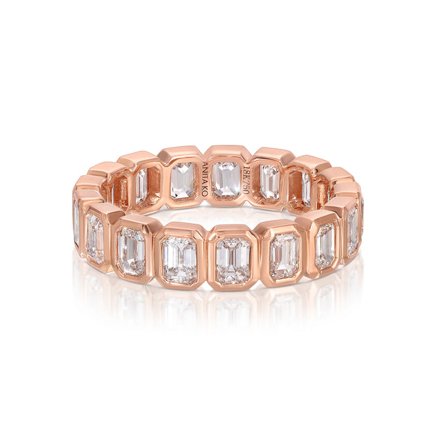 Anita Ko EMERALD CUT DIAMOND BEZEL RING