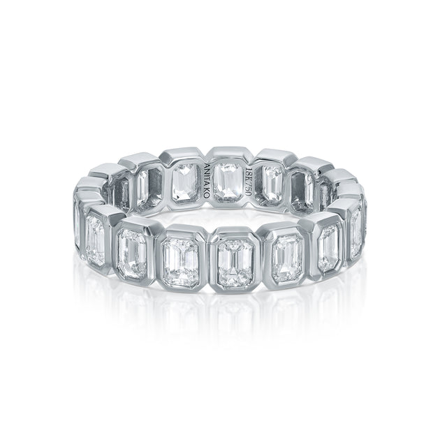 Anita Ko EMERALD CUT DIAMOND BEZEL RING