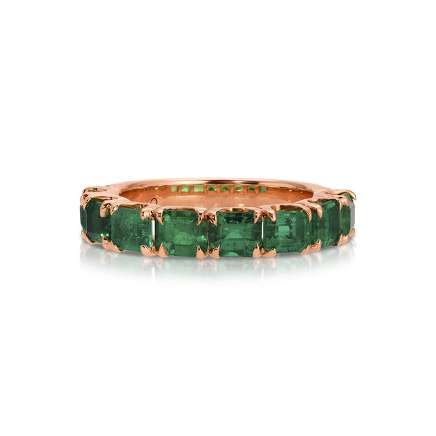 anita ko EMERALD CUT EMERALD HALF BAND