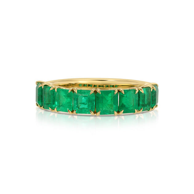 anita ko EMERALD CUT EMERALD HALF BAND