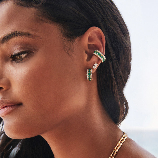 Anita Ko EMERALD LOLA EAR CUFF