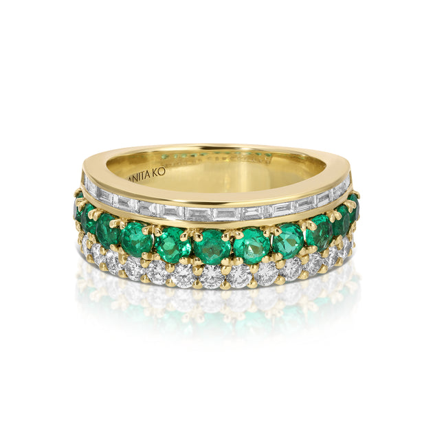 anita ko EMERALD LOLA RING