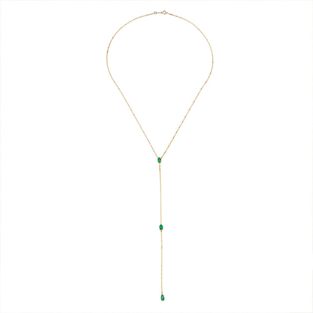 anita ko EMERALD PEAR LARIAT
