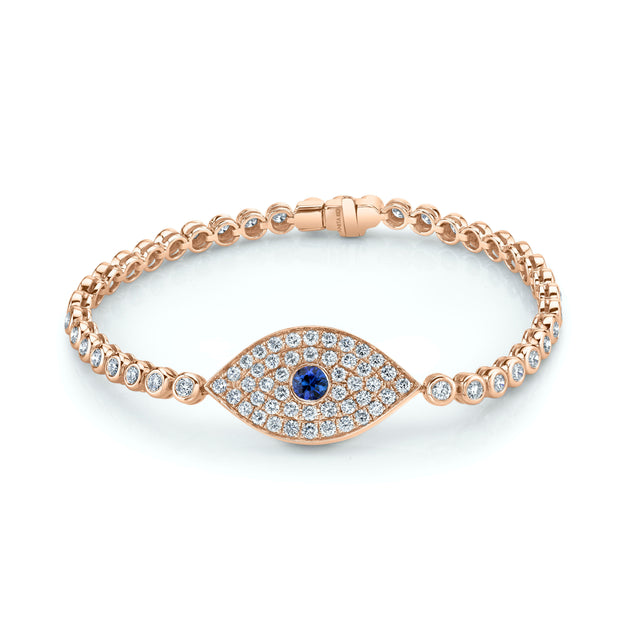 Anita Ko EVIL EYE BRACELET WITH BLUE SAPPHIRE EYE