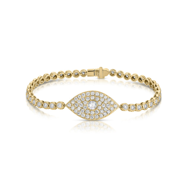 Anita Ko EVIL EYE BRACELET WITH ROSE CUT DIAMOND