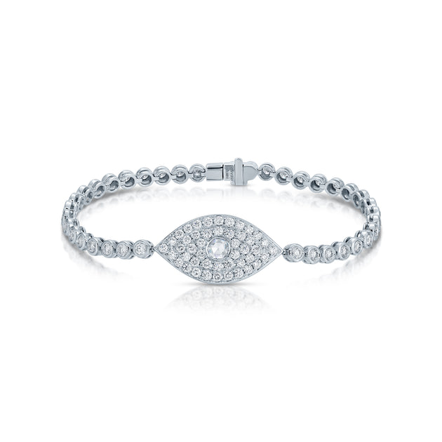 anita ko EVIL EYE BRACELET WITH ROSE CUT DIAMOND