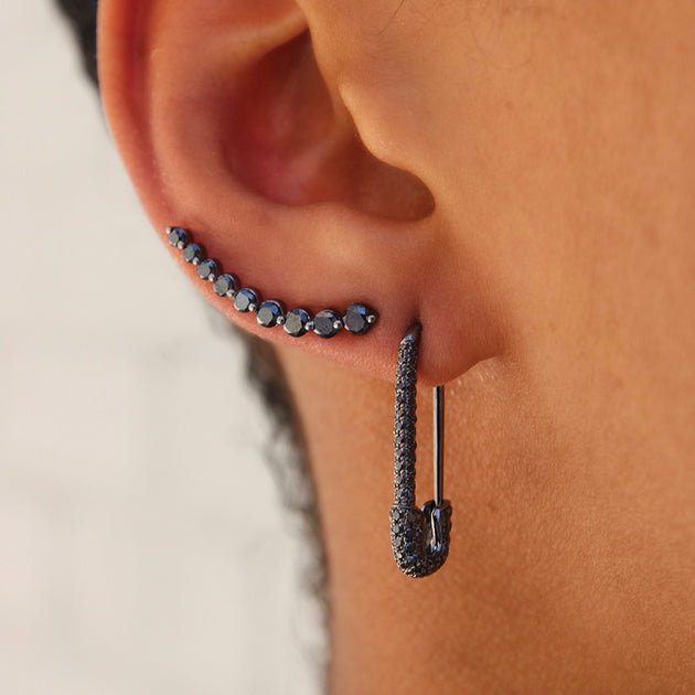 Anita Ko FLOATING BLACK DIAMOND EARRING