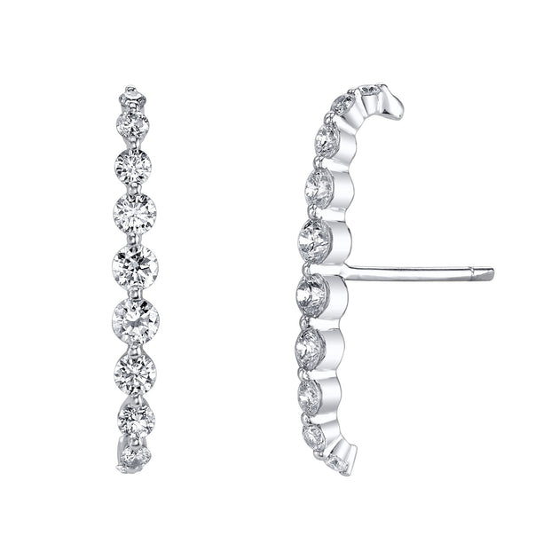 anita ko FLOATING DIAMOND LOBE CUFF