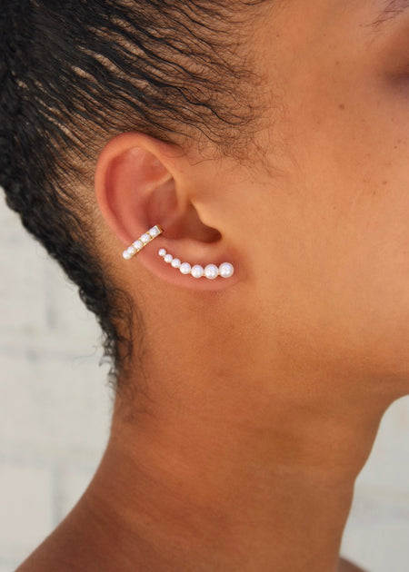 Anita Ko FLOATING PEARL EARRING