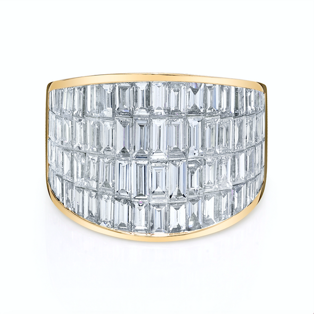 Anita Ko FOUR ROW BAGUETTE GALAXY RING