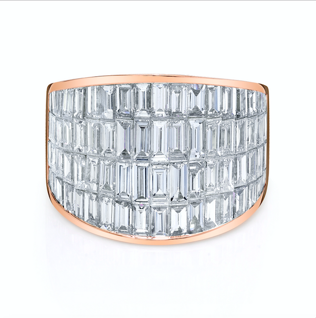 Anita Ko FOUR ROW BAGUETTE GALAXY RING