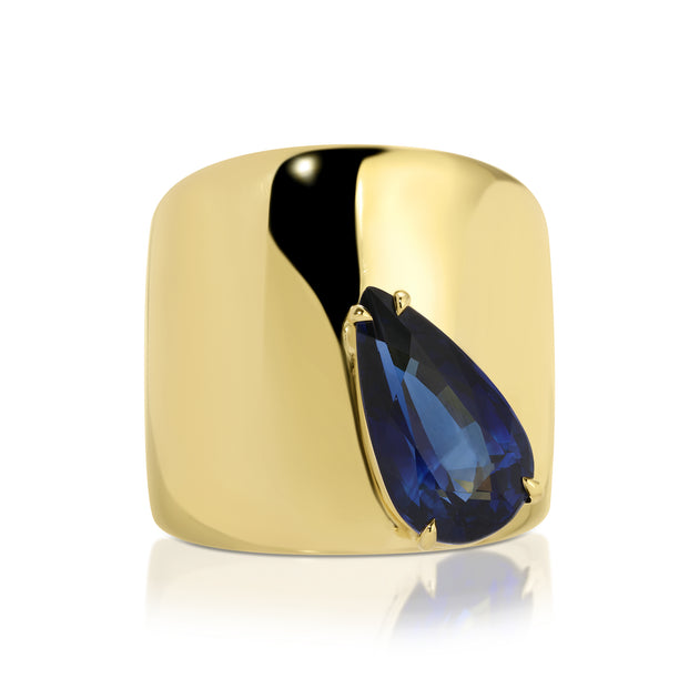anita ko GALAXY RING WITH PEAR SHAPE BLUE SAPPHIRE