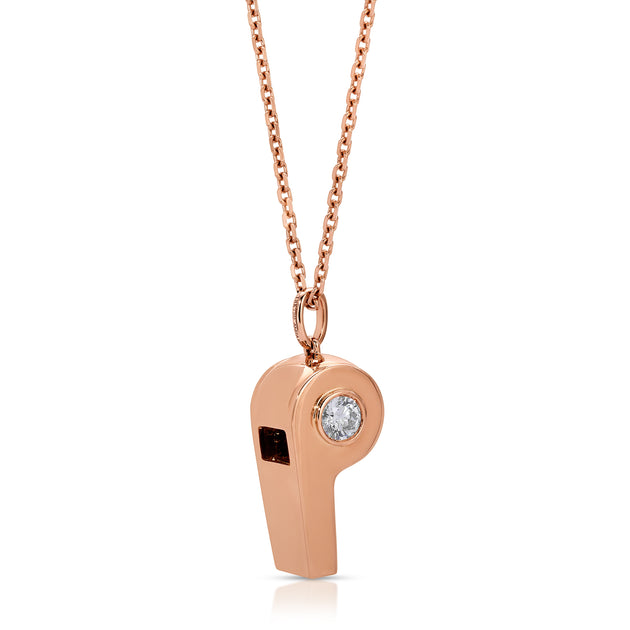 Anita Ko GOLD AND ROUND DIAMOND BABY WHISTLE