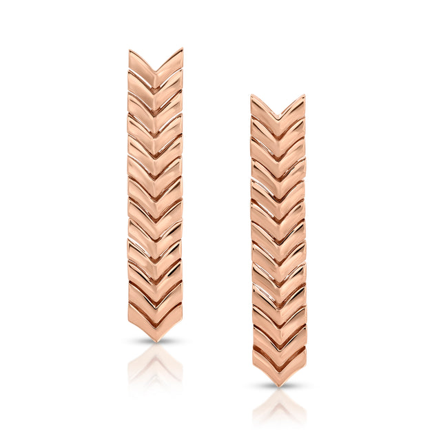 Anita Ko GOLD ZIPPER DROP EARRINGS