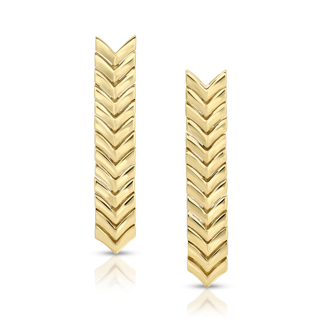 anita ko GOLD ZIPPER DROP EARRINGS