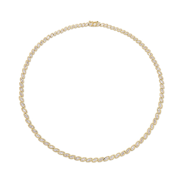 Anita Ko GRADUATED BEZEL MARQUISE DIAMOND CHOKER