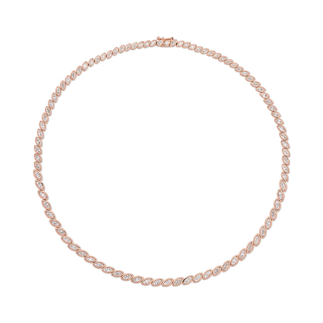 Anita Ko GRADUATED BEZEL MARQUISE DIAMOND CHOKER