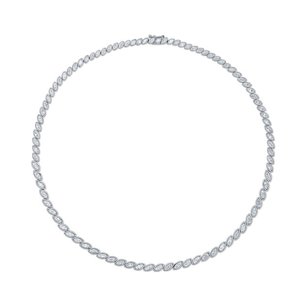 anita ko GRADUATED BEZEL MARQUISE DIAMOND CHOKER