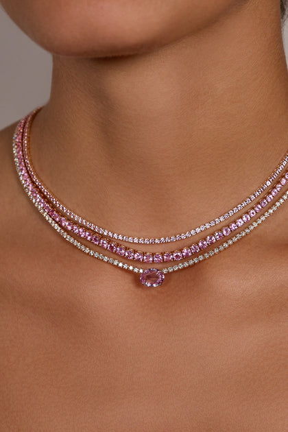 Anita Ko GRADUATED PINK SAPPHIRE HEPBURN CHOKER