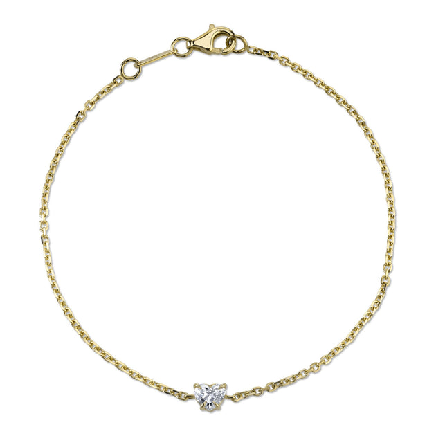 anita ko HEART SHAPE DIAMOND CHAIN BRACELET