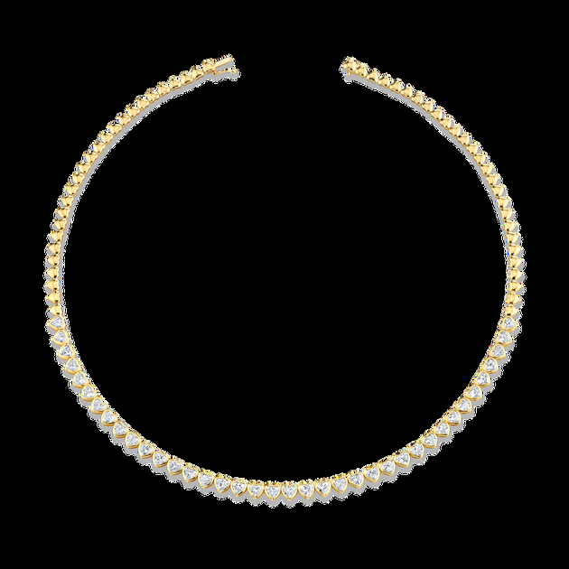 anita ko HEART SHAPED BEZEL DIAMOND CHOKER