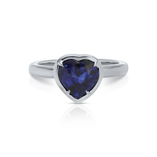 Anita Ko HEART SHAPED BLUE SAPPHIRE RING