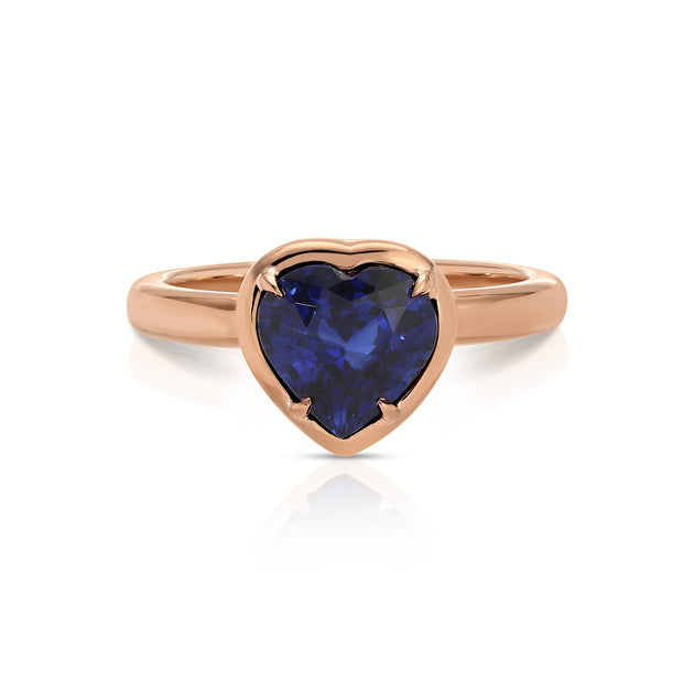 Anita Ko HEART SHAPED BLUE SAPPHIRE RING
