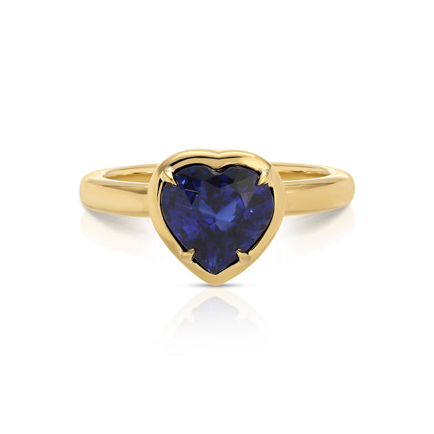 anita ko HEART SHAPED BLUE SAPPHIRE RING