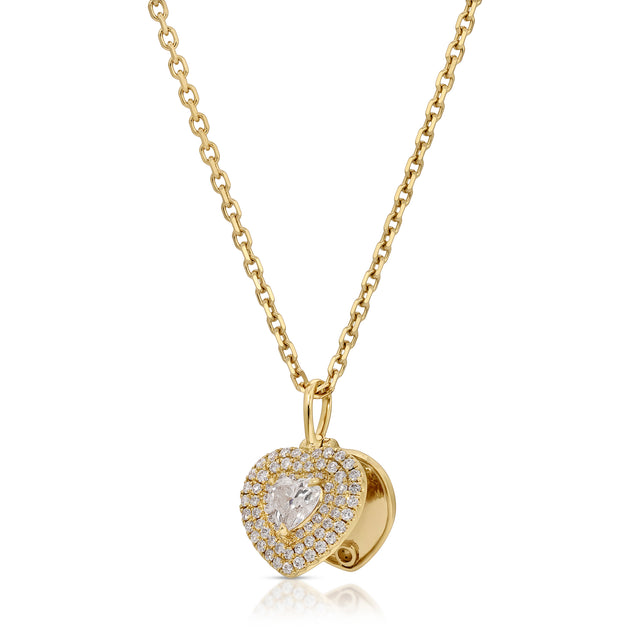Anita Ko HEART SHAPED DIAMOND LOULOU LOCKET