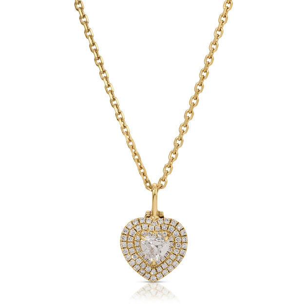 anita ko HEART SHAPED DIAMOND LOULOU LOCKET
