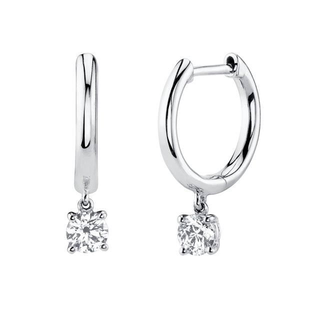 Anita Ko HUGGIES WITH ROUND DIAMOND DROPS