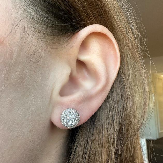 Anita Ko INVERTED DIAMOND BALL EARRINGS