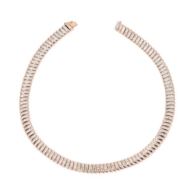 Anita Ko LARGE BAGUETTE DIAMOND ZOE CHOKER