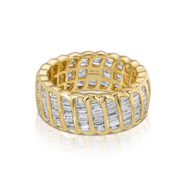 anita ko LARGE BAGUETTE DIAMOND ZOE RING