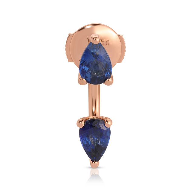 Anita Ko LARGE BLUE SAPPHIRE PEAR ORBIT EARRING