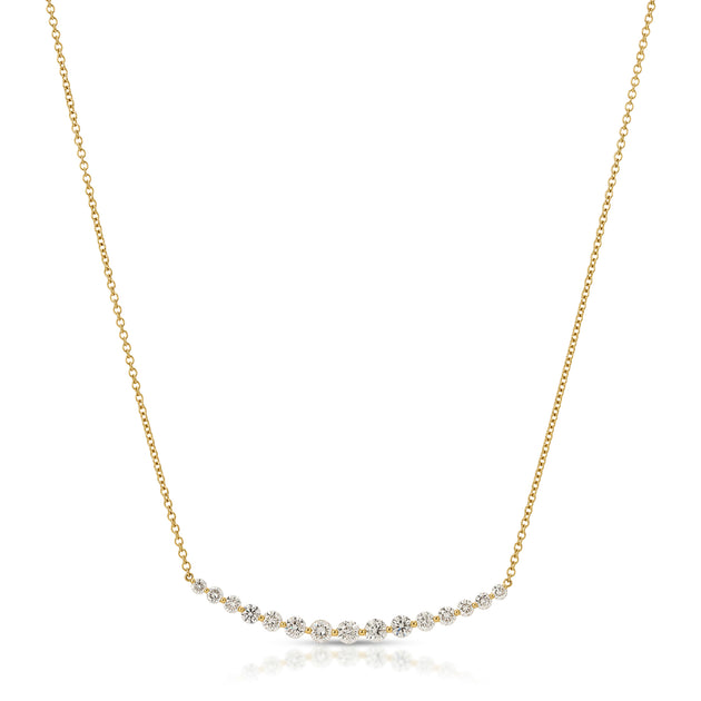 anita ko LARGE CRESCENT DIAMOND NECKLACE