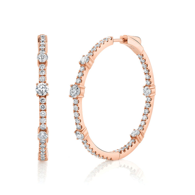 Anita Ko LARGE DIAMOND COLLINS HOOPS