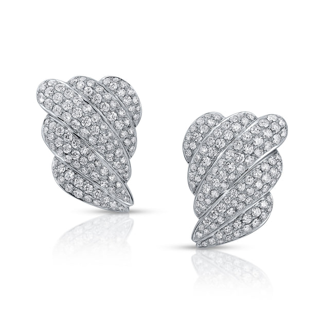 Anita Ko LARGE DIAMOND CROISSANT EARRINGS