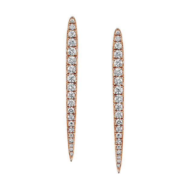 anita ko LARGE DIAMOND SPEAR EARRINGS