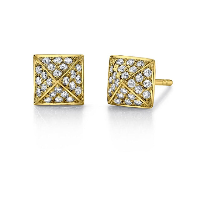 anita ko LARGE DIAMOND SPIKE STUD EARRINGS