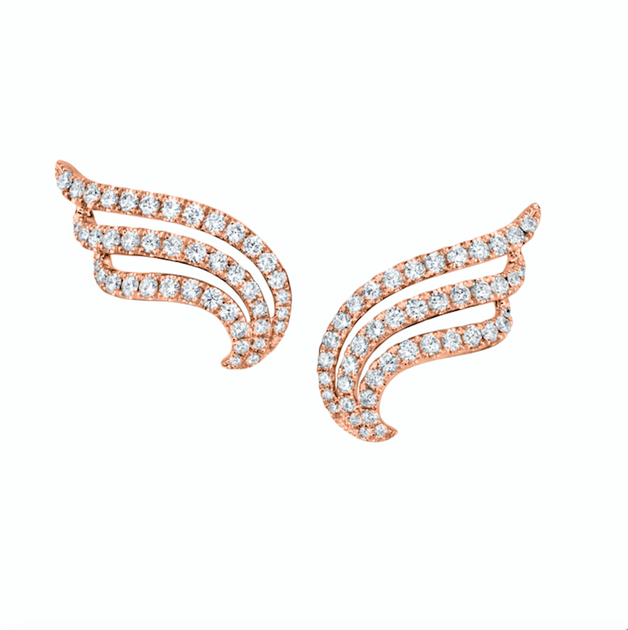 Anita Ko LARGE DIAMOND WAVE EARRINGS