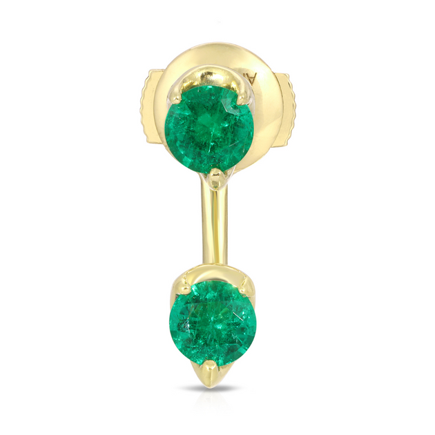 anita ko LARGE EMERALD ORBIT EARRING