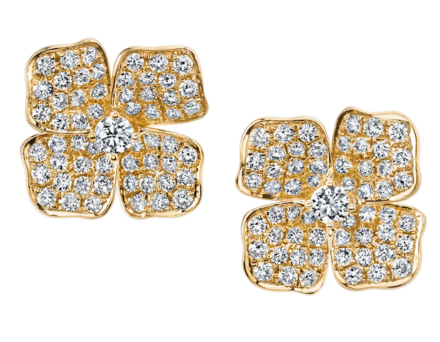 Anita Ko LARGE FLOWER DIAMOND STUDS