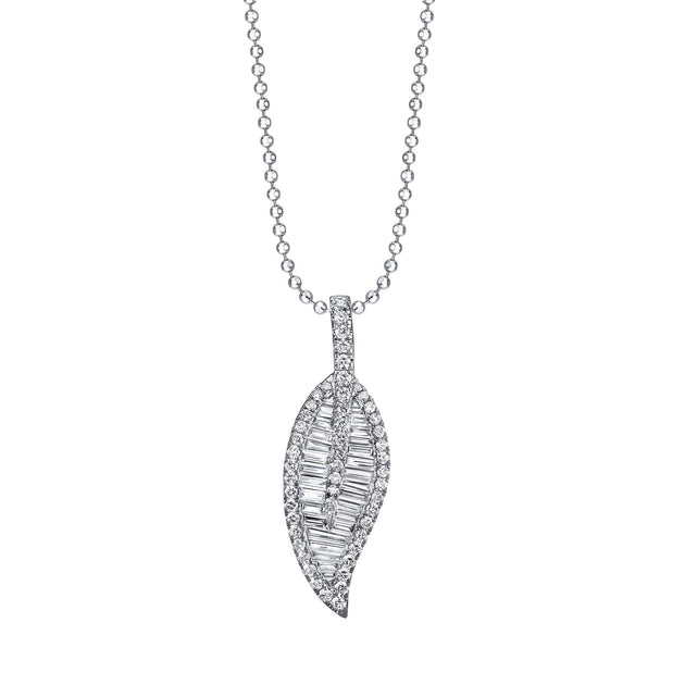 Anita Ko LARGE LEAF DIAMOND NECKLACE