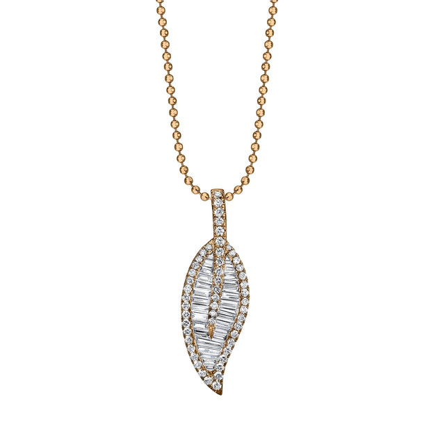 Anita Ko LARGE LEAF DIAMOND NECKLACE