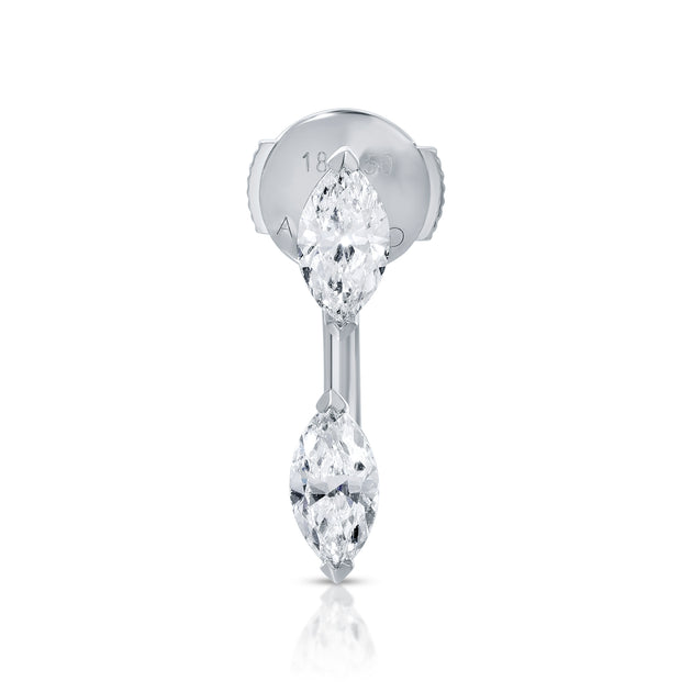 Anita Ko LARGE MARQUISE DIAMOND ORBIT EARRING