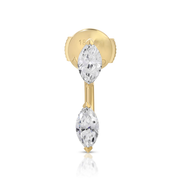 anita ko LARGE MARQUISE DIAMOND ORBIT EARRING